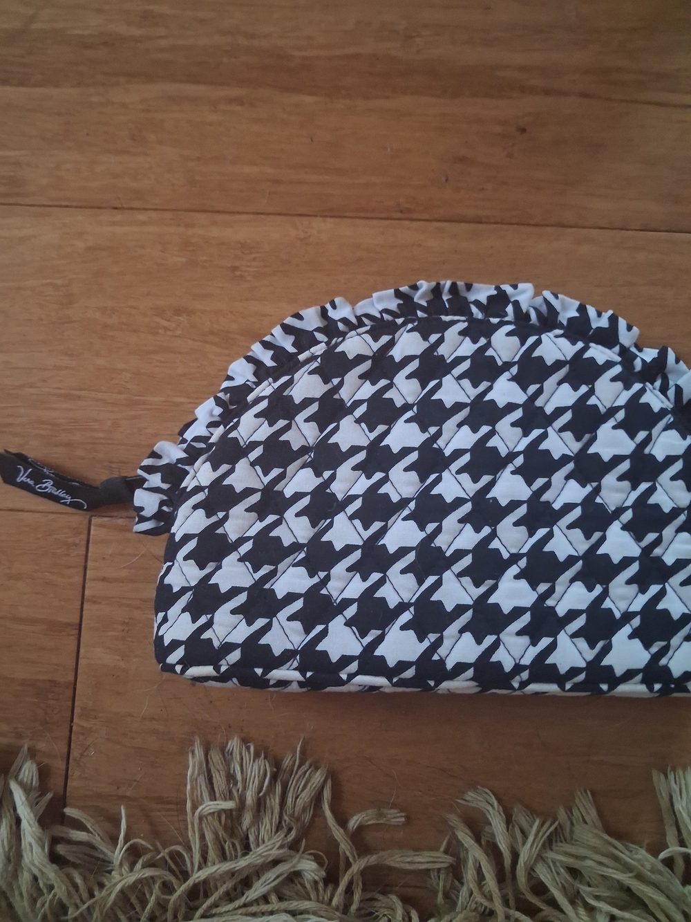 Vera Bradley Black & White Houndstooth Cosmetic Pouch